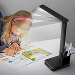 Cozoo eye-caring study lamp illuminated in warm white color temperature setting