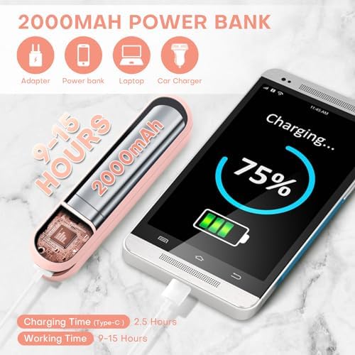 Nezylaf small pocket fan being used as an emergency power bank to charge a smartphone