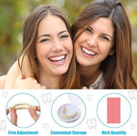 TrelaCo DIY denture kit contents with tweezers and storage containers