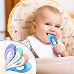 Four multi-colored Ecovona toothbrushes for siblings and replacements.