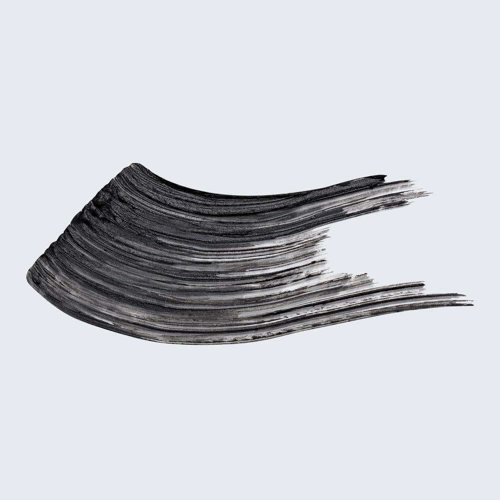 Estée Lauder long lasting black mascara showing the slender micro fiber bristle brush