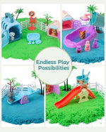 Detailed view of 36 piece pet care play set components