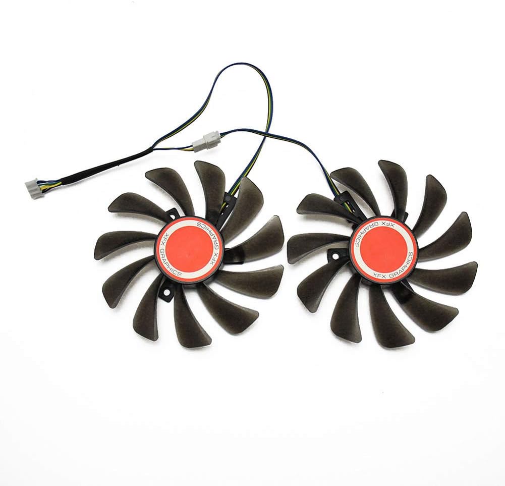 CCTVA replacement graphics card cooling fan set front view showing dual ninety-five millimeter fans with black blades