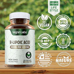 Premium USA imported Vegan Labs antioxidant supplement container on clean background