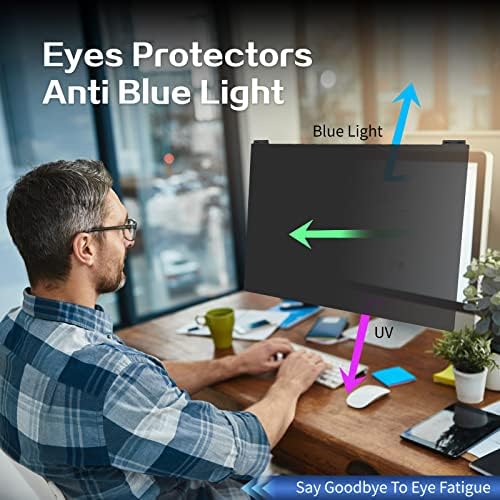 Verponity widescreen monitor privacy guard hanging installation on bezel