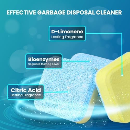 Active garbage disposal deodorizer tablets lemon fresh formula