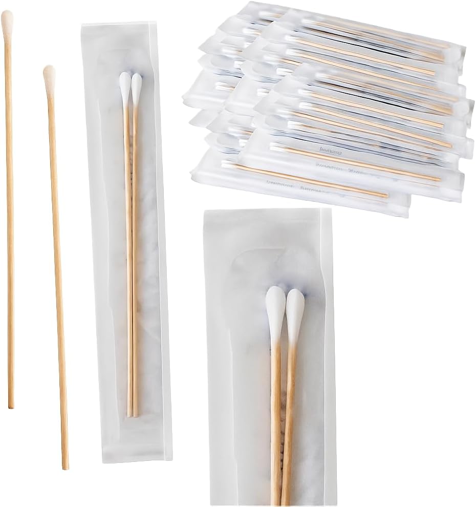 Latex-free sterile cotton swab applicators 200 count box