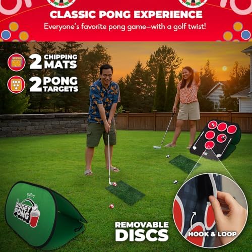 Swooc Bogey Pong game set with golf balls and darts