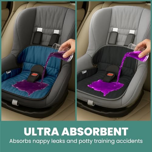 Close up of soft absorbent fabric on Lynmark car seat protector