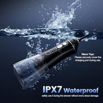 Reure portable teeth cleaner water flosser demonstrating the rotating nozzle stream