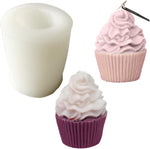 Vokoko 3D ice cream cupcake silicone soap mold front view