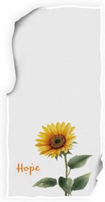 Pfrewn 16x30 inch floral hand towel styled in a rustic bathroom