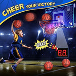 Close up of electronic scoreboard on HopeRock mini basketball hoop