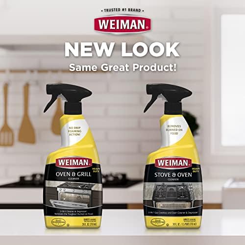 Weiman oven cleaner two pack displaying the no-drip formula text on the imported USA packaging