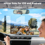 Veralady portable car screen showing rear camera backup view on display