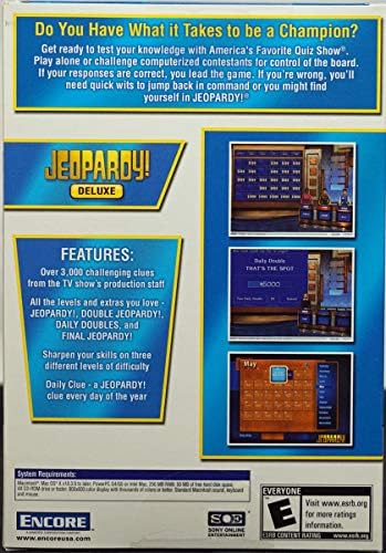 Encore Jeopardy Deluxe retro game board interface preview