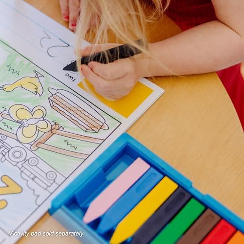 Durable travel friendly flip top storage box filled with ten colorful plastic stationary items.