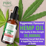 Vegan and non-GMO hemp seed oil supplement packaging