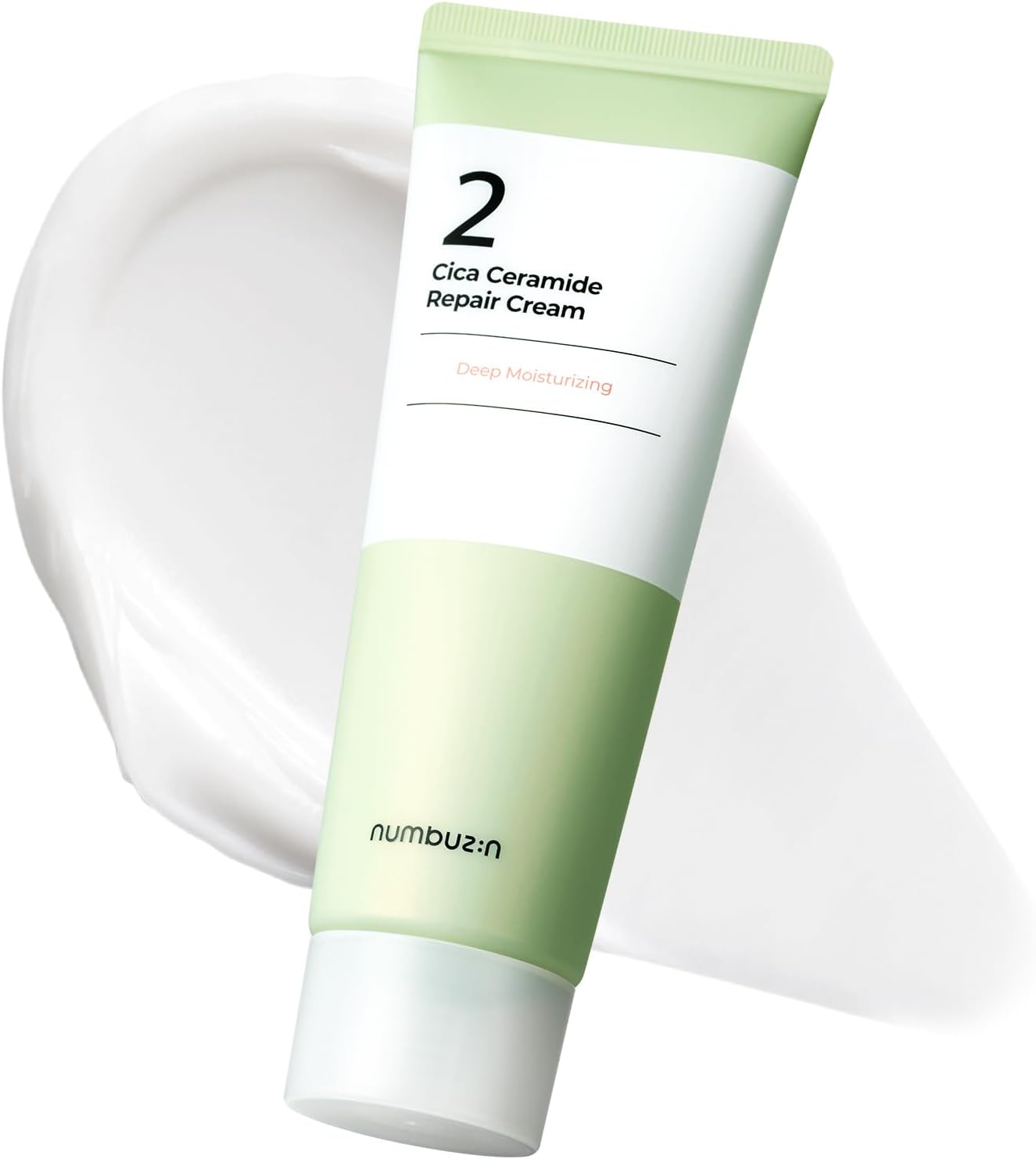 Numbuzin Number Two Cica Ceramide Repair Cream front view of packaging for facial hydration.