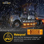 Partsam heavy duty dual intensity side marker light with integrated reflective optics close up