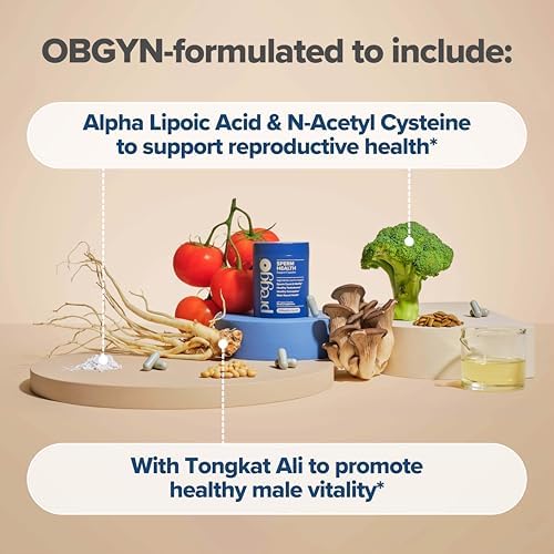 O Positiv Preggo Sperm Health imported bottle showing daily dosage instructions for men