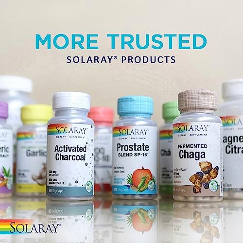 Authentic Solaray food carotene daily wellness supplement container close up