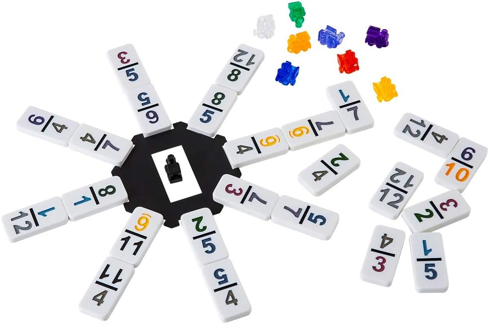 Close-up view of Homwom numbered domino tiles texture