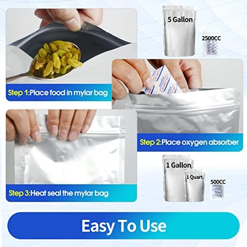 Deiao mylar bags placed inside storage containers