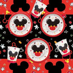 Imported cartoon mouse themed party supplies pack containing three rectangular cloths