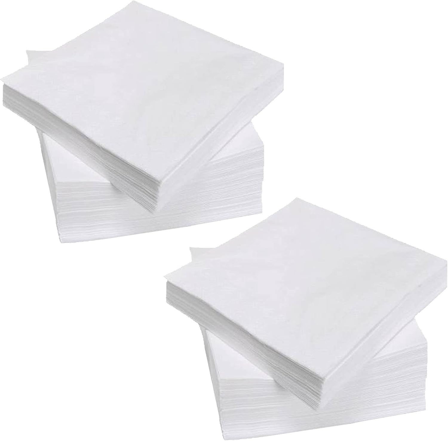 RosyDecor 200 Count 2 Ply White Beverage Napkins front view bulk pack