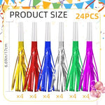 Child holding TKYZMS metallic party blower at celebration