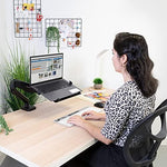 Side profile of Mount-It! ventilated laptop tray with clips