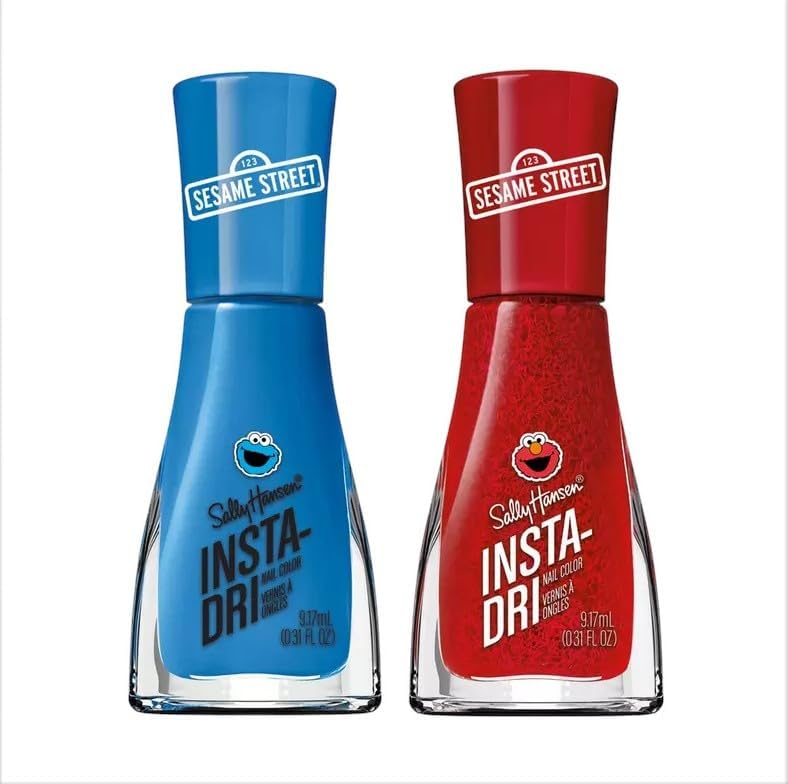 Sally Hansen Insta-Dri Sesame Street Nail Polish Collection - Elmo Loves Hue & C is for Color Duo - 0.31 fl oz. - Image 1