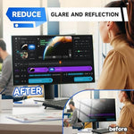 IPROKKO computer monitor eye protection film being washed and wiped clean easily.