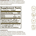 Solgar vegan omega 3 algal oil supplement nutrition facts label check