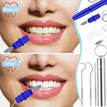 Travel-friendly dental tartar remover set in storage case.