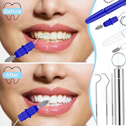 Travel-friendly dental tartar remover set in storage case.