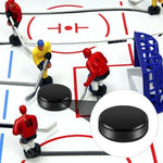 Pack of ten compact mini hockey puck accessories used for knee hockey entertainment.