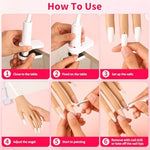 Aluroice fake hand for manicure practice in use