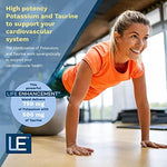 Life Enhancement Potassium Bicarbonate and Taurine supplement label facts showing nutritional ingredients