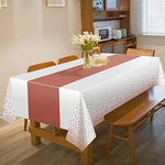 Back of Ohome 4 pack disposable party table cloth packaging