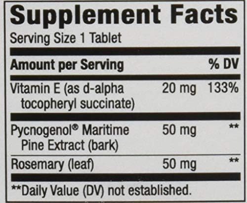 Authentic Nature's Way pine bark extract bottle with Vitamin E complex.