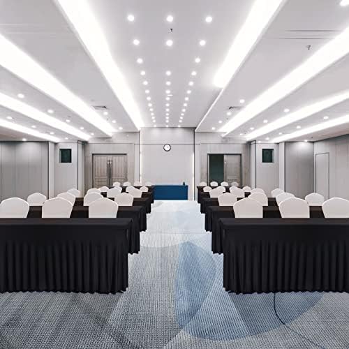 Detailed view of durable spandex fabric texture for banquet table