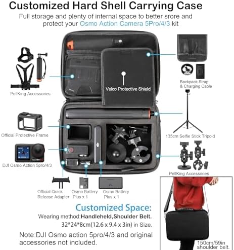 PellKing 60 meter deep sea waterproof housing case designed for DJI Osmo Action series cameras.