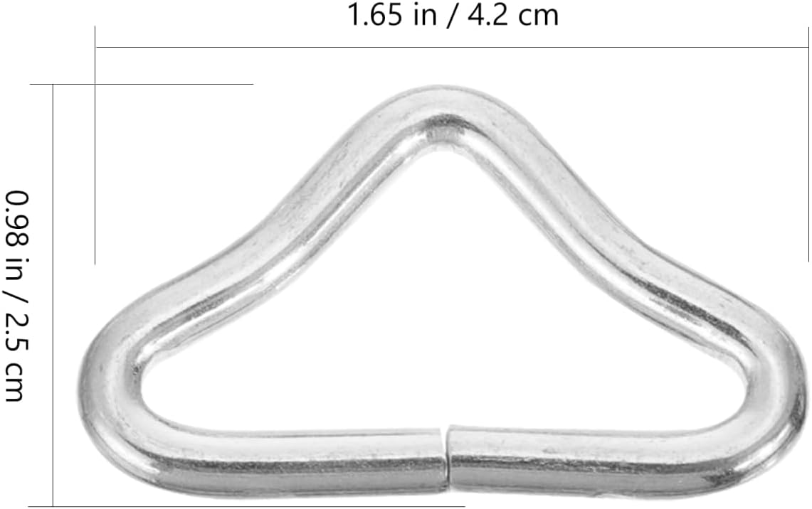 Plated steel V-ring connectors closeup