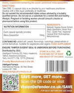 Vegan ocular health supplement for macular support