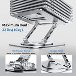 Top angle view of MCHOSE notebook riser showcasing the hollow grid ventilation platform for heat dissipation.
