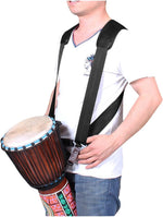 ALSDJUO padded djembe shoulder strap front view adjustable percussion accessory