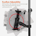 Peastrex adjustable rotatable phone and tablet holder showing dual ball head 360 degree mechanism