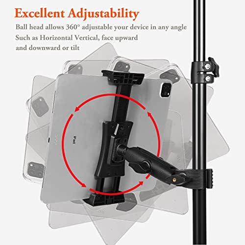 Peastrex adjustable rotatable phone and tablet holder showing dual ball head 360 degree mechanism
